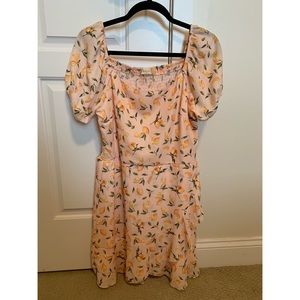 ALTAR’D STATE: Peach/lemon print dress